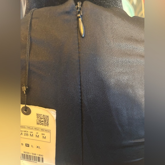 ZARA NEW LEAF SATIN EFFECT DRESS CUT OUT LONG MAXI FITTED SIZE M - Picture 10 of 12